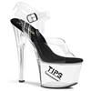 Pleaser - TIPJAR7085 Sandale à bride à la cheville, Pole dance chaussures - Chaussures de pole dance - Blanc Product image